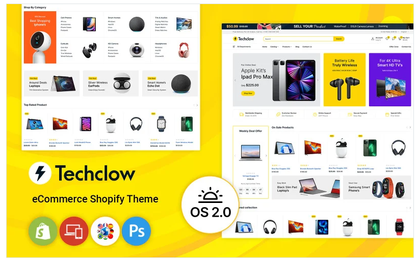 Techclow Electronics Store Shopify Theme