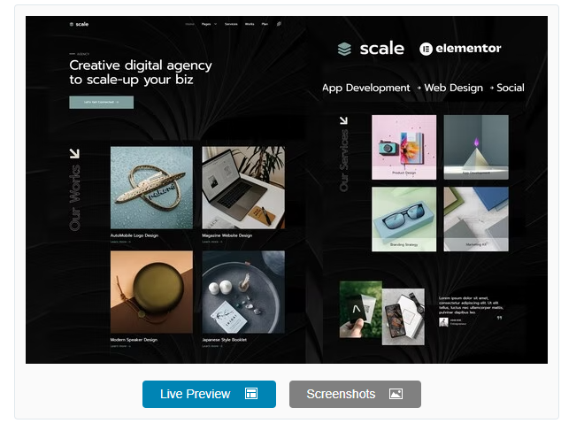 Scale - Creative Agency Elementor Template Kit