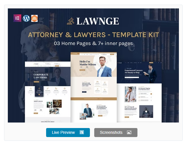 Lawgne - Attorney & Lawyers Elementor Template Kit