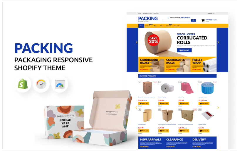 Packaging Responsive Shopify Theme