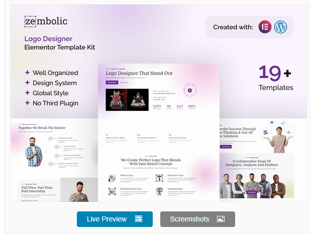 Zembolic - Brand Design Agency Elementor Template Kit