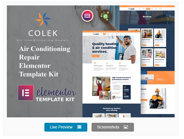 Product Image - Colek – AC Repair Services Elementor Template Kit Product Image - Colek – AC Repair Services Elementor Template Kit