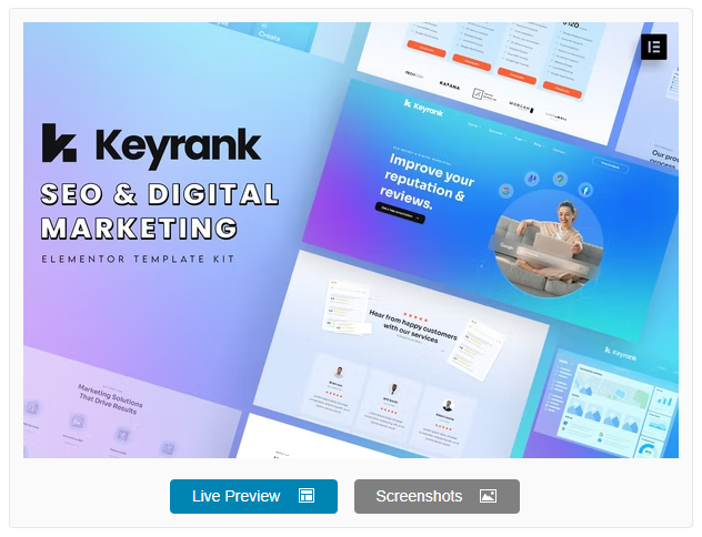 Product Image - Keyrank – SEO & Digital Marketing Agency Template Kit