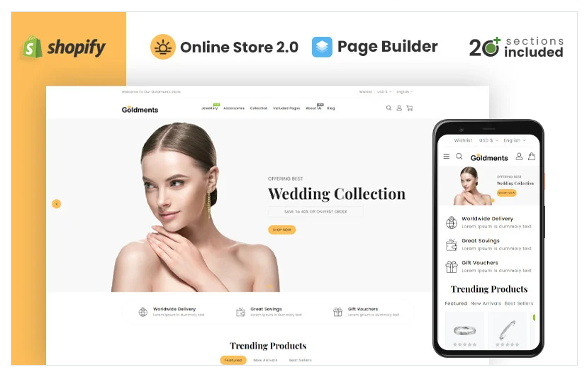 Goldments Jewellery Store Shopify Theme