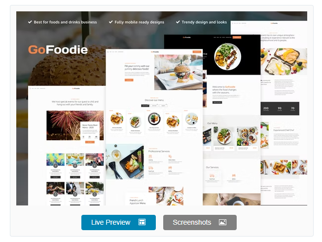 GoFoodie - Cafe & Restaurant Elementor Template Kit