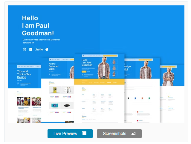 Goodman - Creative Portofolio Elementor Template Kit