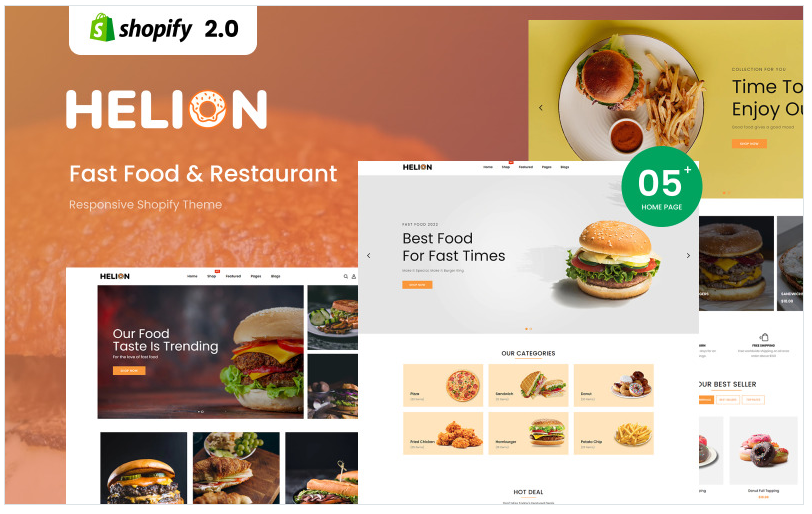 Helion - Fast Food & Restaurant Responsive Shopify Theme