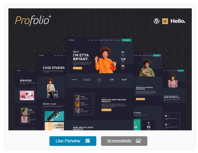 Profolio - CV Resume Portfolio Elementor Template Kit