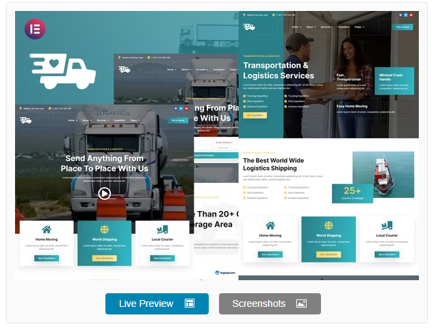 Product Image - Antar – Transportation & Logistics Elementor Template Kit
