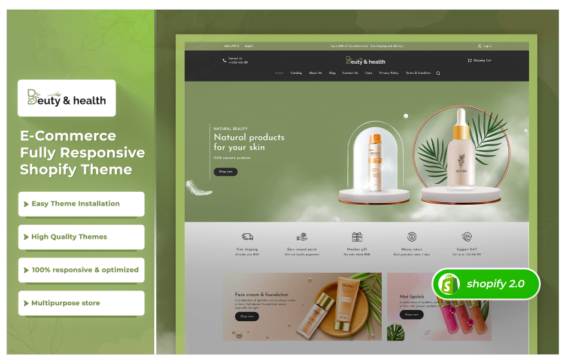 Beauty & health - Responsive Shopify 2.0 Theme