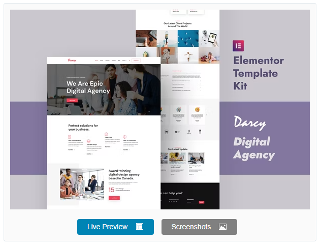 Darcy - Creative Agency Elementor Template Kit