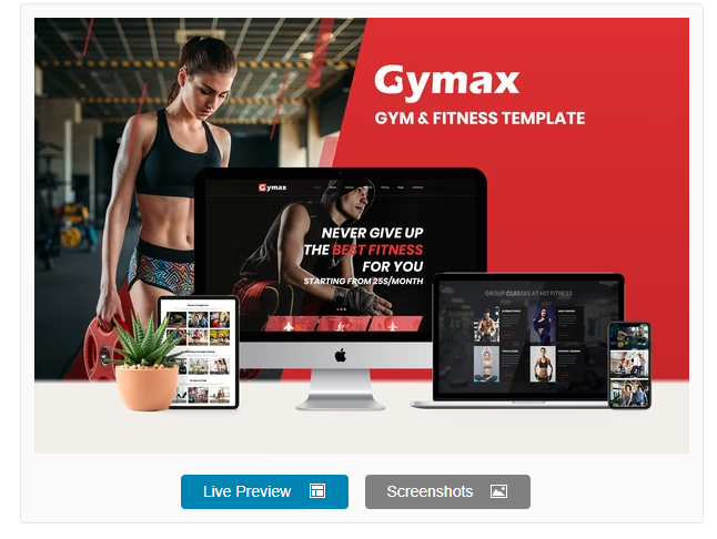 Product Image - Gymax – Gym & Fitness Elementor Template Kit