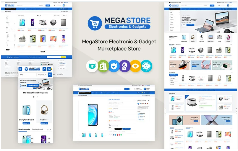 Megastore - Electronics & Gadgets Marketplace Store for Shopify OS