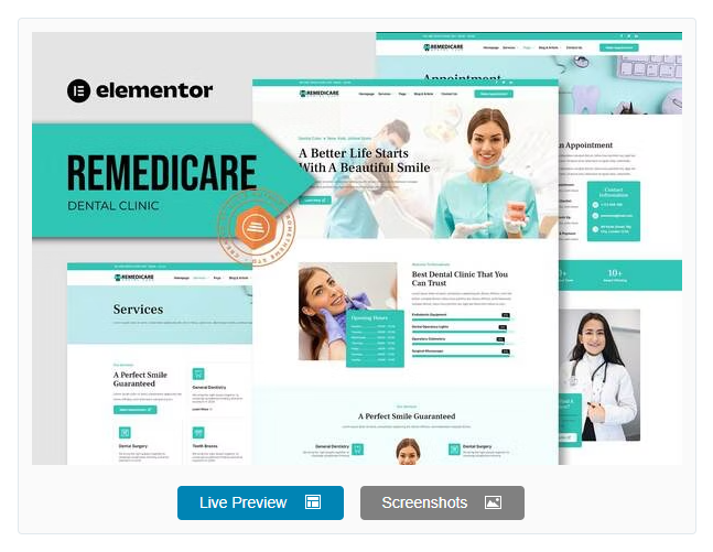 Remedicare - Dentist & Dental Clinic Template Kit
