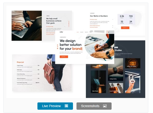 Roller - Creative Portfolio & Agency Elementor Template Kit
