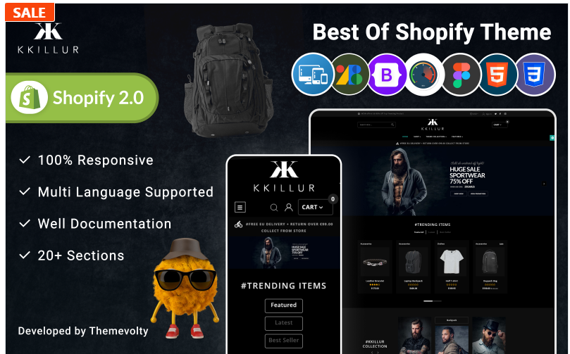 Kkillur Black - Mega Fashion Shopify 2.0 Premium Responsive Theme