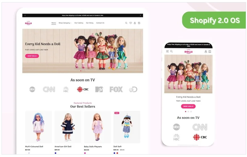 Shopify Barbie Doll Theme | Shopify Kids Toys Theme | Latest Shopify