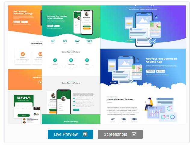 Baha - Apps Landing Elementor Template Kit