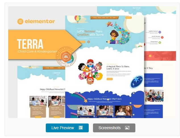 Terra - Child Care & Kindergarten Elementor Template Kit