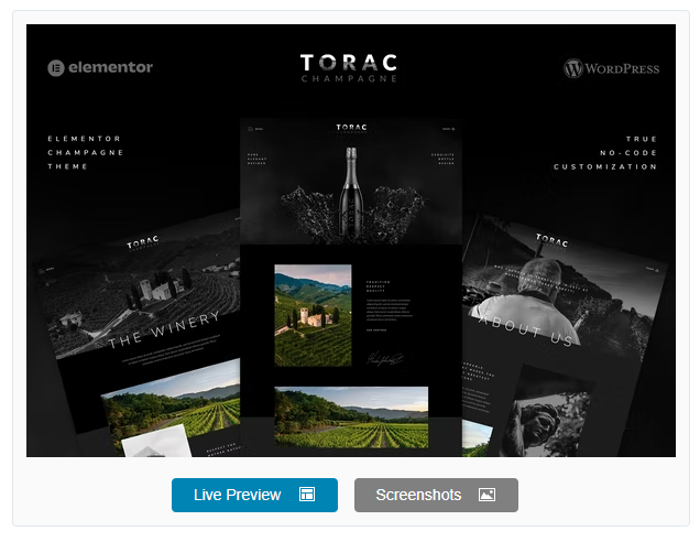 Product Image - Torac – Champagne Elementor Template Kit