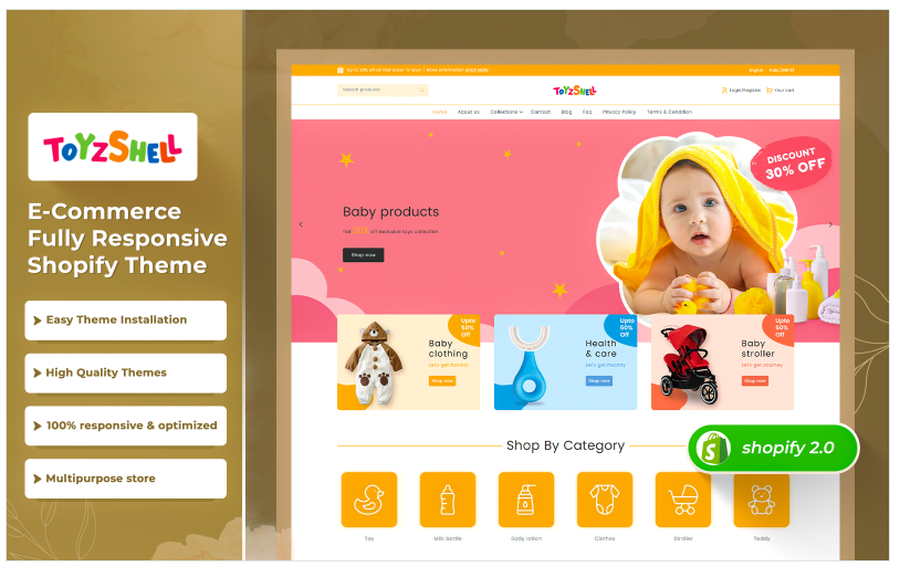 Kidzshell - Multipurpose Premium E-commerce Shopify 2.0 Theme