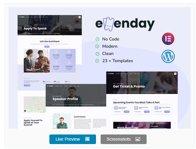 Evenday - Event Management & Expo Orgaziner Elementor Template Kit