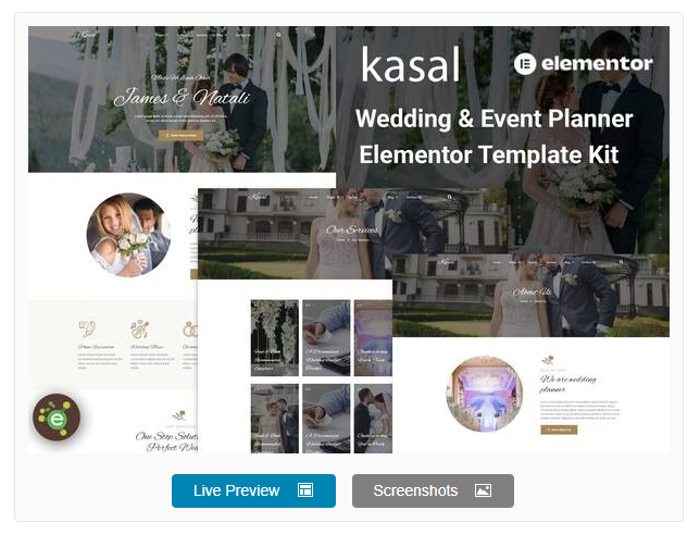 Product Image - Kasal – Wedding & Event Planner Elementor Template Kit