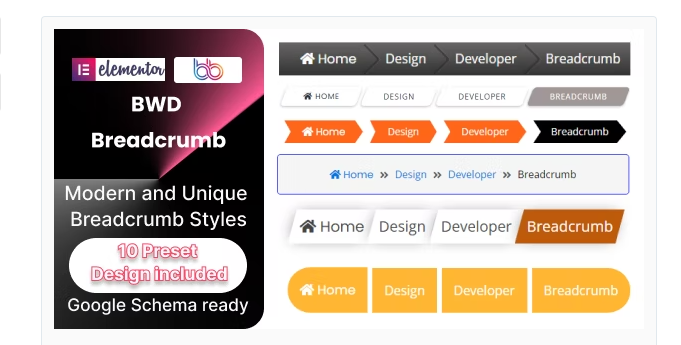 BWD Breadcrumb Addon For Elementor