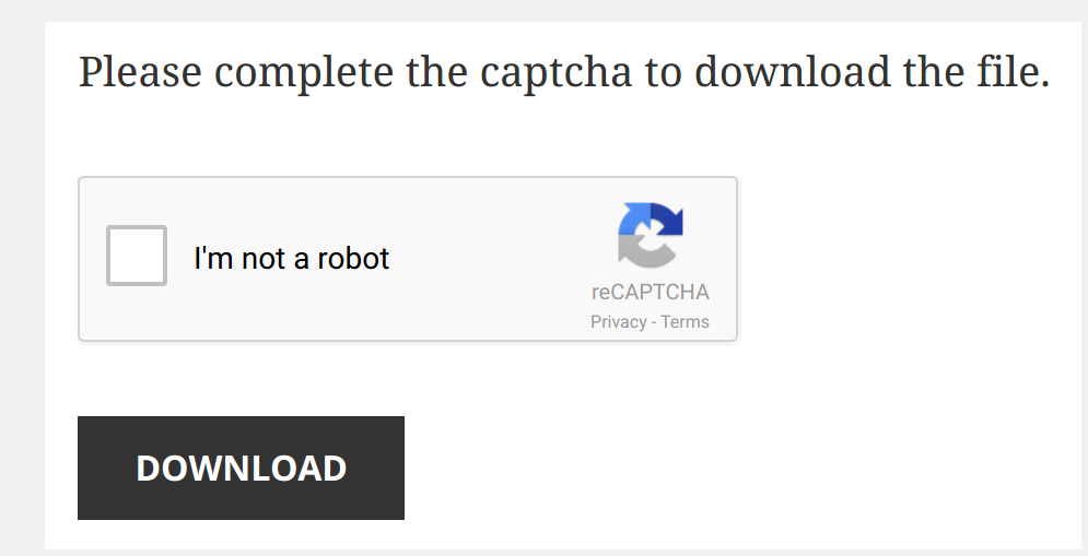 Download Monitor – Captcha