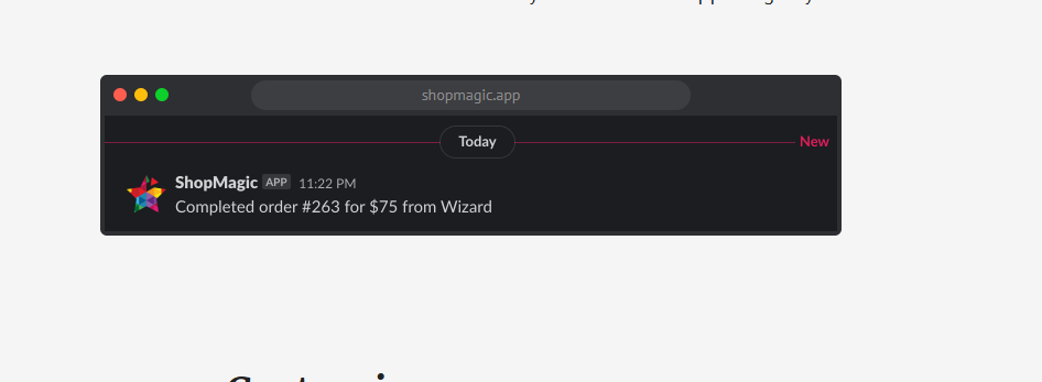 ShopMagic – Slack