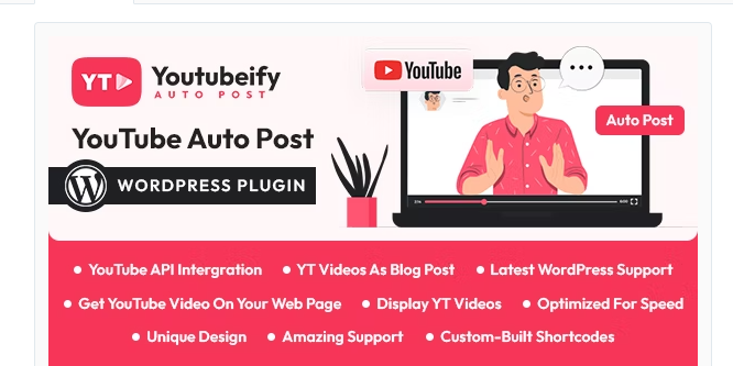 Product Image - Youtubeify – YouTube Auto Post WordPress Plugin