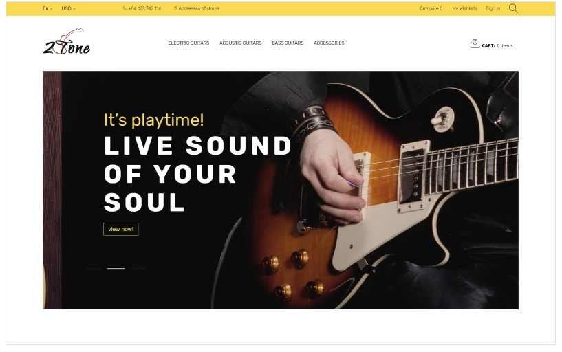 2Tone - Guitar Store PrestaShop Theme