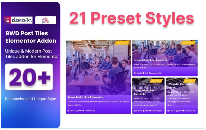 Blog Post Tiles WordPress Plugin For Elementor