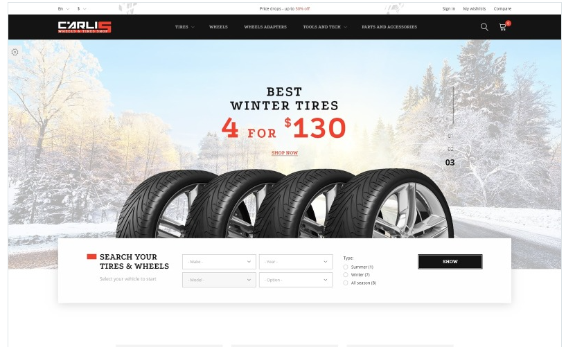 Carlis - Wheels & Tires Shop PrestaShop Theme