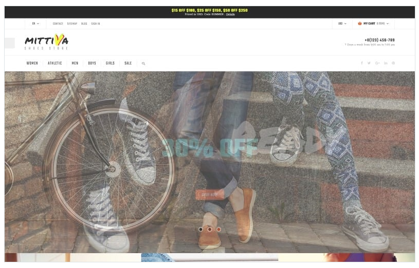 Mittiva - Shoes Store PrestaShop Theme