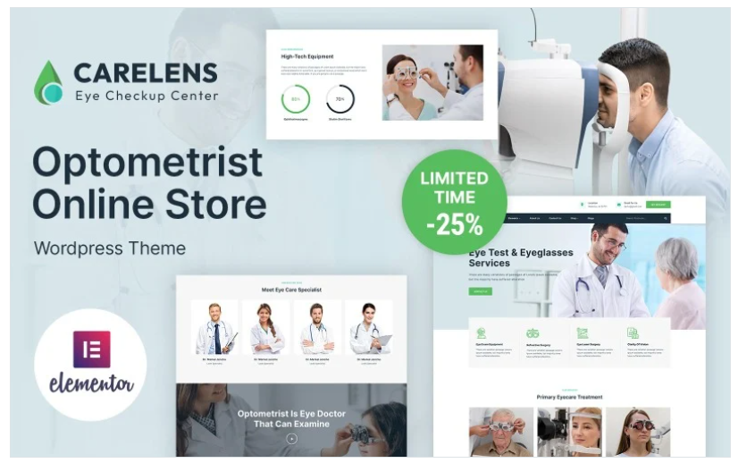 Carelens - Optometrist and Eye Care WordPress Theme