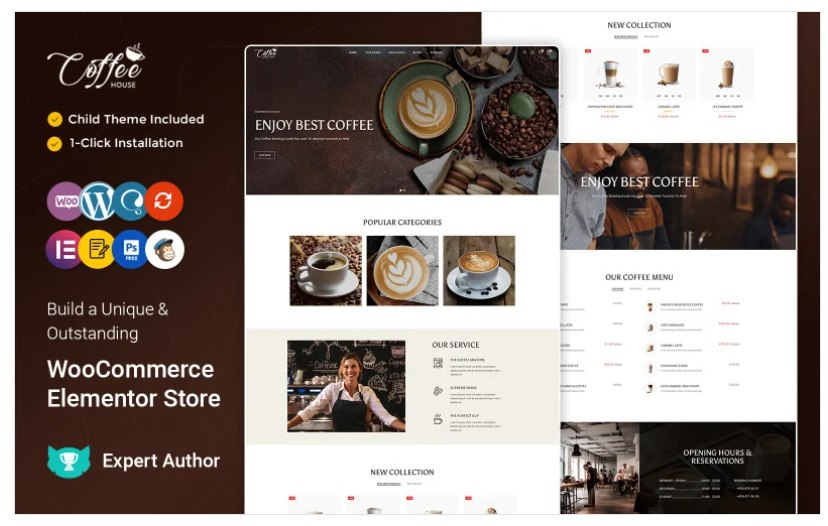 Coffee - Tea, Coffee, Drinks, and Beverages Store Elementor WooCommerce Theme