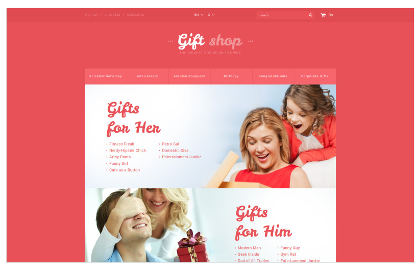 Online Gifts Shop PrestaShop Theme