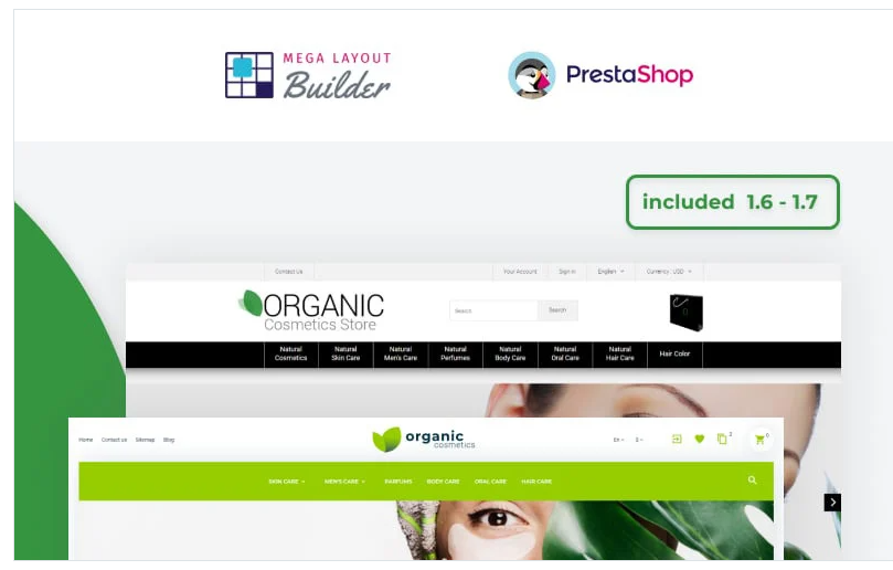 Organic Cosmetics - Make Up Store Template PrestaShop Theme