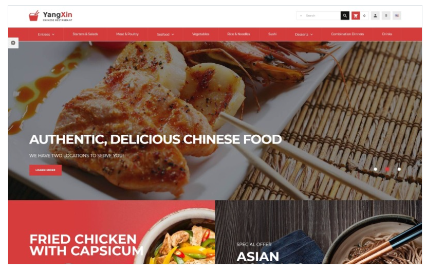 YangXin - Chinese Restaurant PrestaShop Theme