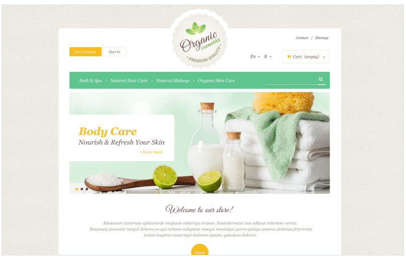 Organic Skin Care PrestaShop Theme