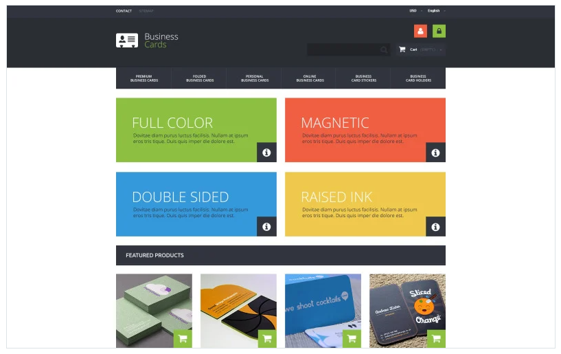 Business Cards Store PrestaShop Theme