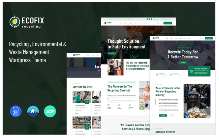 Product Image - Ecofix – Recycling Services & Waste Management WordPress Theme Product Image - Ecofix – Recycling Services & Waste Management WordPress Theme