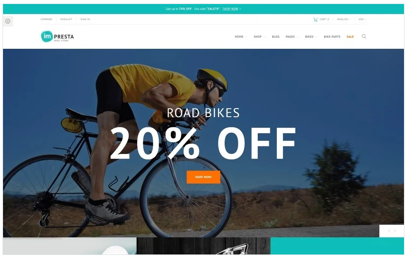 Impresta - Bike Store PrestaShop Theme