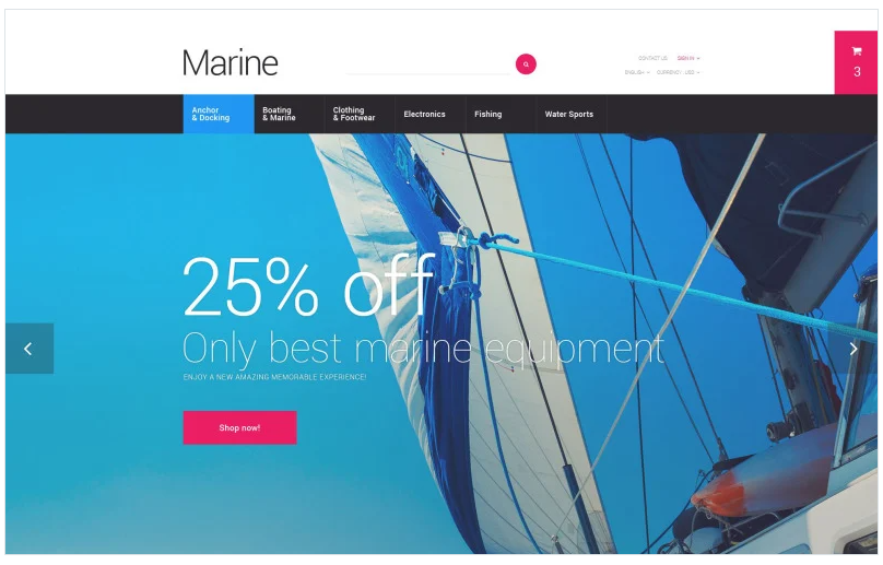 Marine Adventure PrestaShop Theme