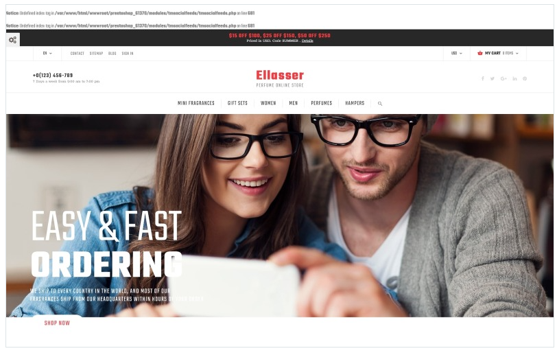 Ellasser - Perfume Online Store PrestaShop Theme