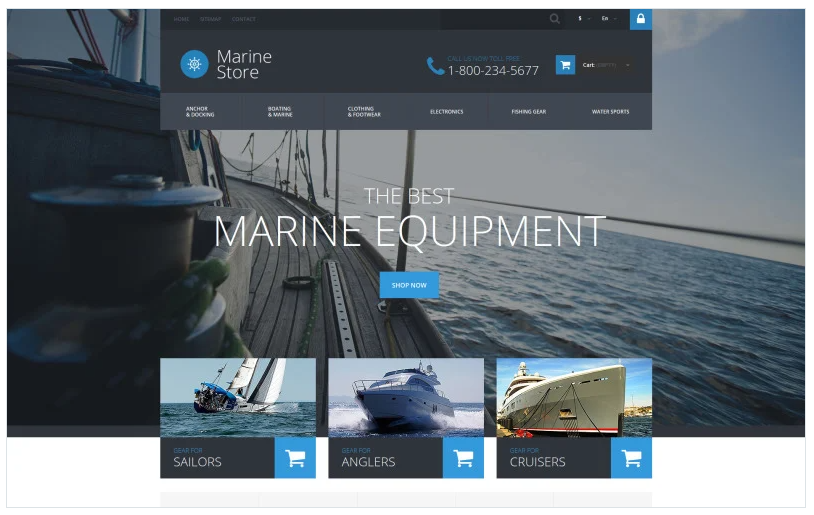 Marine Store PrestaShop Theme