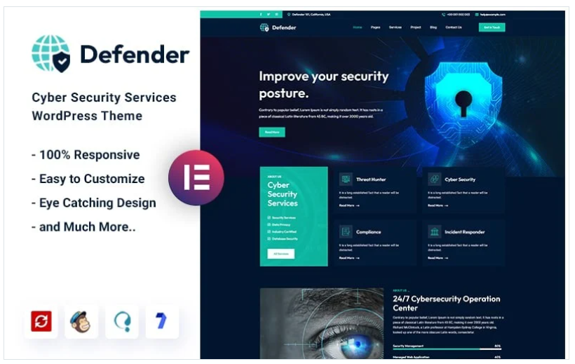 Product Image - Defender – Cyber Security Services WordPress Theme
