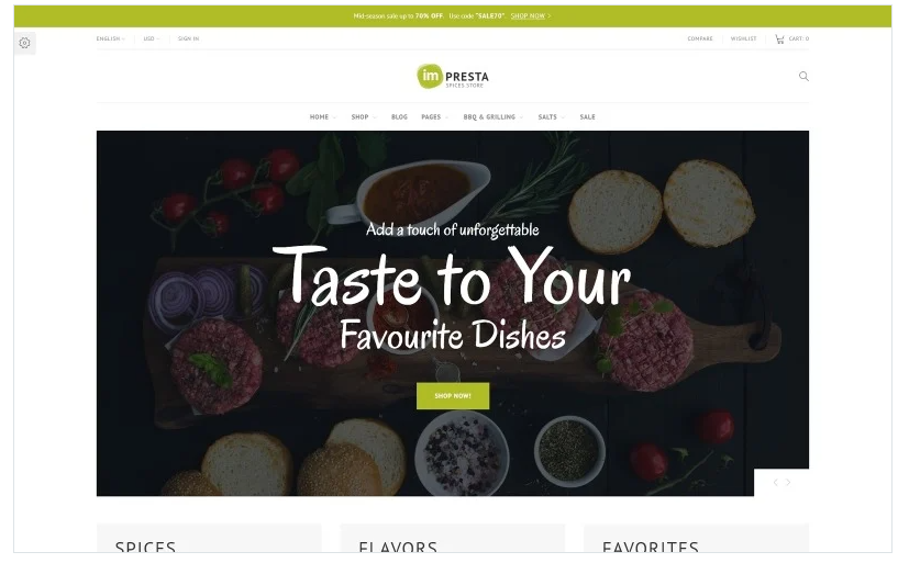 Impresta - Spices Store PrestaShop Theme