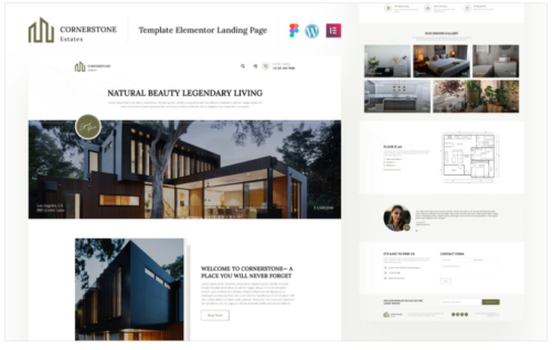 Cornerstone Estates - Elementor Landing Page Template